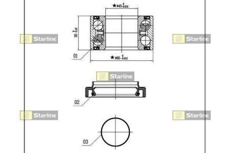 Подшипник колесный STARLINE LO 01466