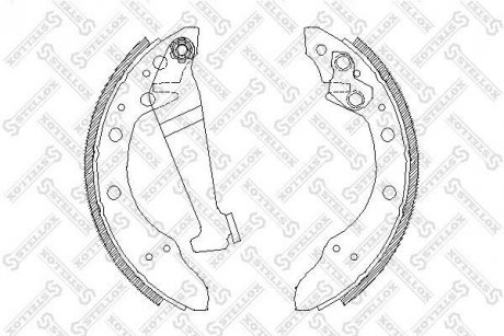 К-кт зад. барабан. колодок 200х40 Audi 80->89 Passat/Chery Amulet,Geely CK без ABS STELLOX 057 100-SX