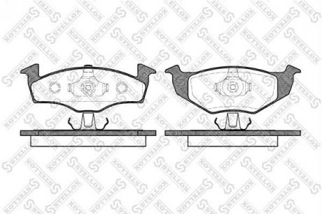 К-кт перед. тормозов. колодок Seat/VW Arosa,Fabia,Lupo,Polo 95- STELLOX 620 010B-SX (фото 1)