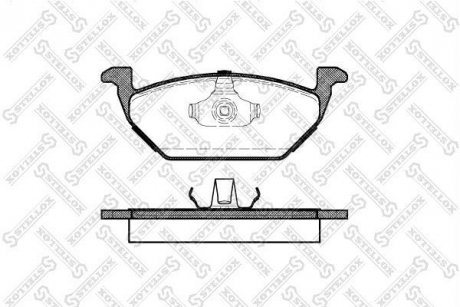 Гальмівні колодки дискові перед. Audi A3/Seat Leon/Skoda Fabia/VW Bora/Golf IV/V/VI STELLOX 644 000-SX