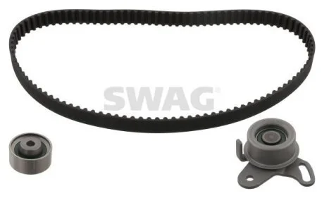 Комплект ГРМ (ремінь + ролик) HYUNDAI ACCENT, ACCENT I, ACCENT II, ACCENT III, COUPE I, COUPE II, ELANTRA III, GETZ, MATRIX, KIA CERATO I, RIO II 1.4/1.5/1.6 10.94-12.11 SWAG 90931061