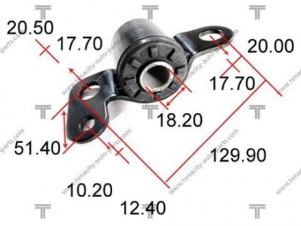 Сайлентблок рычага toyota corona 1.6/2.0 87-92 TENACITY AAMTO1002 (фото 1)