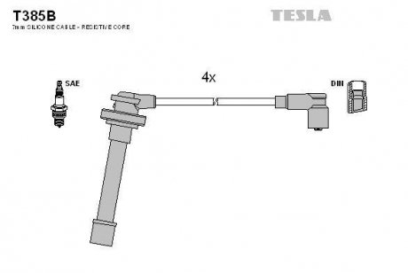 Комплект кабелей зажигания TESLA T385B
