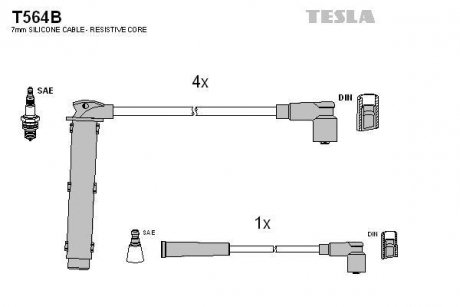 Дроти запалення, набір TESLA T564B