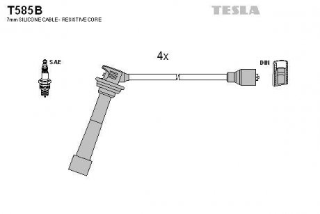 Комплект кабелів запалювання TESLA T585B (фото 1)