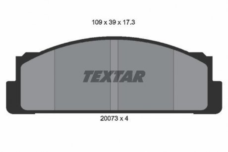 Тормозные колодки, дисковый тормоз (набор) TEXTAR 2007304 (фото 1)