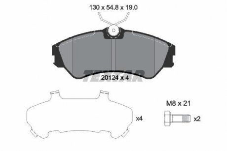 Комплект тормозных колодок, дисковый тормоз TEXTAR 2012401 (фото 1)