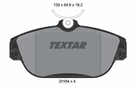 Комплект тормозных колодок, дисковый тормоз TEXTAR 2016402