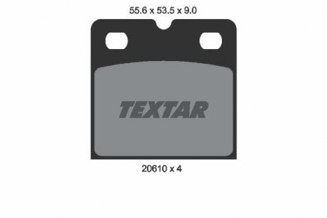 Гальмівні колодки, дискове гальмо (набір) TEXTAR 2061005