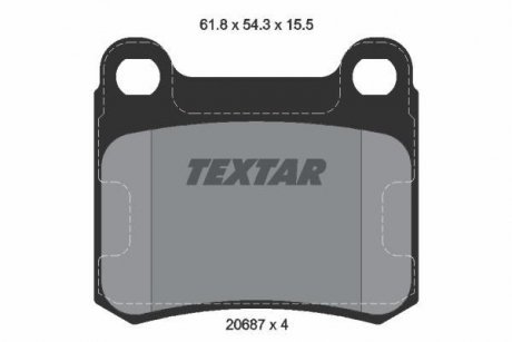 Гальмівні колодки дискові TEXTAR 2068701 (фото 1)