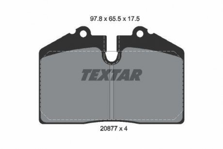 Комплект тормозных колодок, дисковый тормоз TEXTAR 2087702