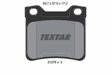 Комплект тормозных колодок, дисковый тормоз TEXTAR 2127803