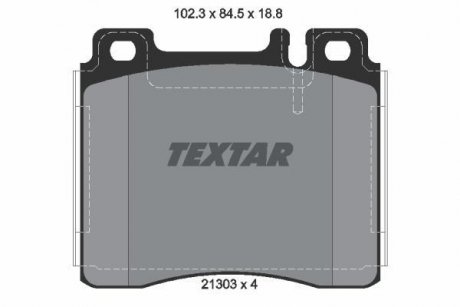 Комплект тормозных колодок, дисковый тормоз TEXTAR 2130304 (фото 1)