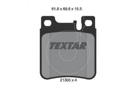 Комплект тормозных колодок, дисковый тормоз TEXTAR 2130501 (фото 1)