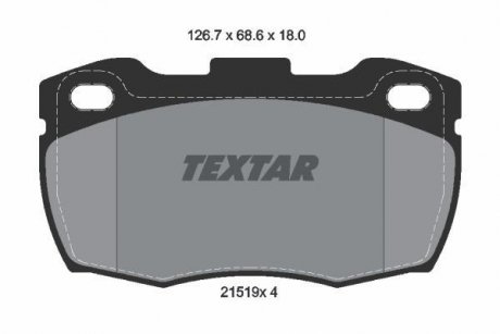 Комплект тормозных колодок, дисковый тормоз TEXTAR 2151901 (фото 1)