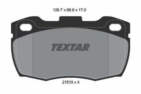 Комплект тормозных колодок, дисковый тормоз TEXTAR 2151902 (фото 1)