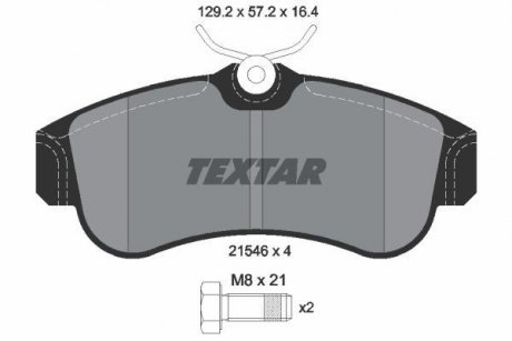 Комплект тормозных колодок, дисковый тормоз TEXTAR 2154601