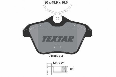 Комплект тормозных колодок, дисковый тормоз TEXTAR 2160601