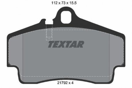 Комплект тормозных колодок, дисковый тормоз TEXTAR 2179203