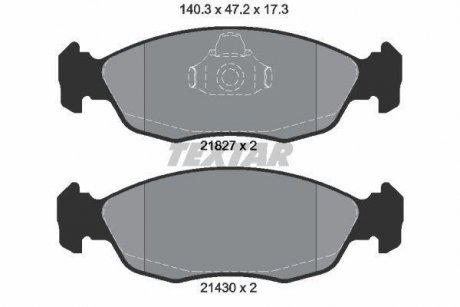 Комплект тормозных колодок, дисковый тормоз TEXTAR 2182702 (фото 1)