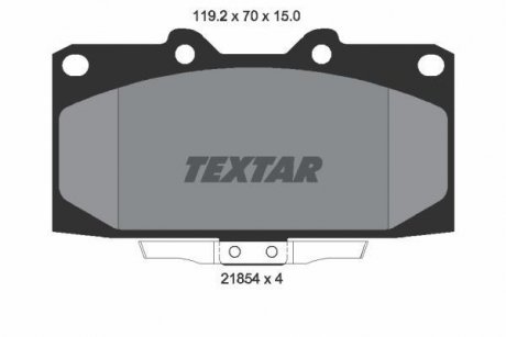 Комплект тормозных колодок, дисковый тормоз TEXTAR 2185401