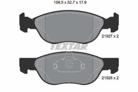 Комплект тормозных колодок, дисковый тормоз TEXTAR 2192703 (фото 1)