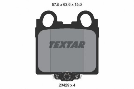 Комплект тормозных колодок, дисковый тормоз TEXTAR 2342901