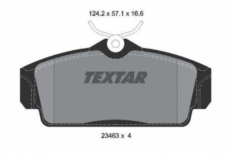 Комплект тормозных колодок, дисковый тормоз TEXTAR 2346302