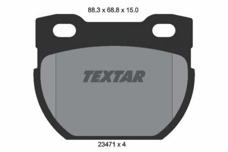 Комплект тормозных колодок, дисковый тормоз TEXTAR 2347101 (фото 1)