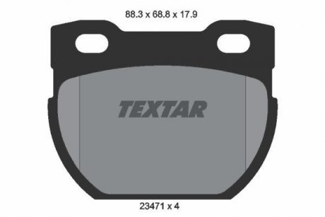 Комплект тормозных колодок, дисковый тормоз TEXTAR 2347103 (фото 1)