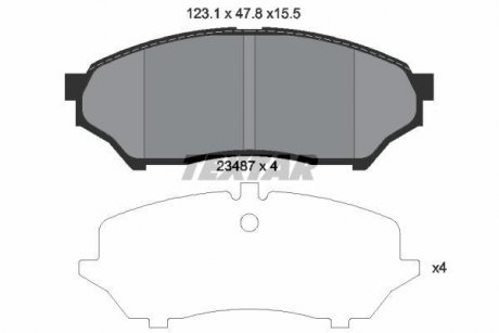 Комплект тормозных колодок, дисковый тормоз TEXTAR 2348701 (фото 1)