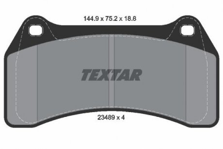 Комплект тормозных колодок, дисковый тормоз TEXTAR 2348901