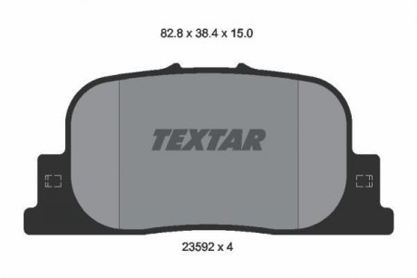 Комплект тормозных колодок, дисковый тормоз TEXTAR 2359201
