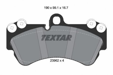 Комплект тормозных колодок, дисковый тормоз TEXTAR 2369281 (фото 1)