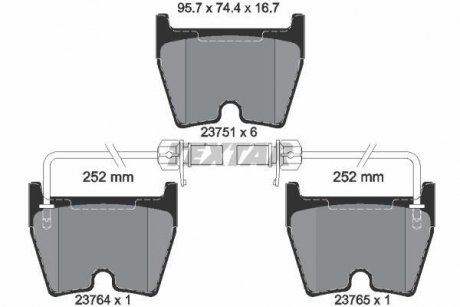Комплект тормозных колодок, дисковый тормоз TEXTAR 2375101