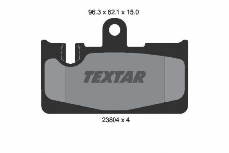 Комплект тормозных колодок, дисковый тормоз TEXTAR 2380401 (фото 1)