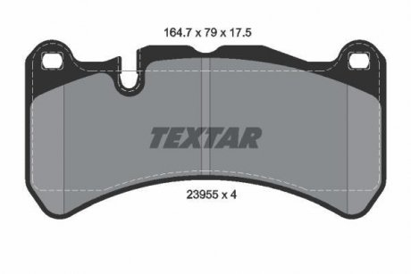 Комплект тормозных колодок, дисковый тормоз TEXTAR 2395501 (фото 1)