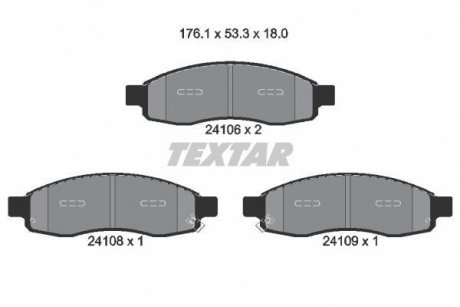 Гальмівні колодки до дисків TEXTAR 2410601