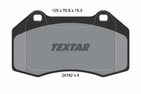 Комплект тормозных колодок, дисковый тормоз TEXTAR 2416201