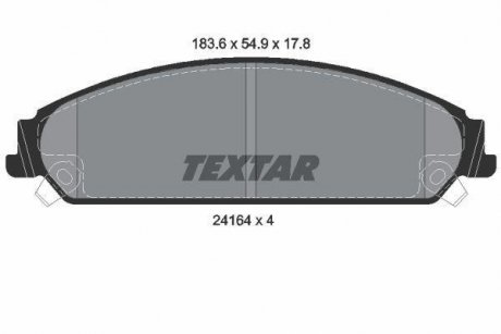 Комплект тормозных колодок, дисковый тормоз TEXTAR 2416401