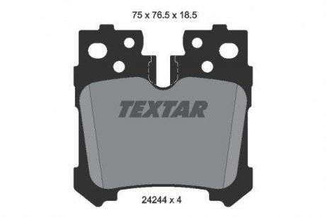 Комплект тормозных колодок, дисковый тормоз TEXTAR 2424401
