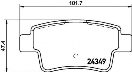 Комплект тормозных колодок, дисковый тормоз TEXTAR 2434903 (фото 1)
