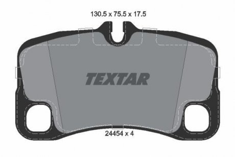 Комплект тормозных колодок, дисковый тормоз TEXTAR 2445401 (фото 1)