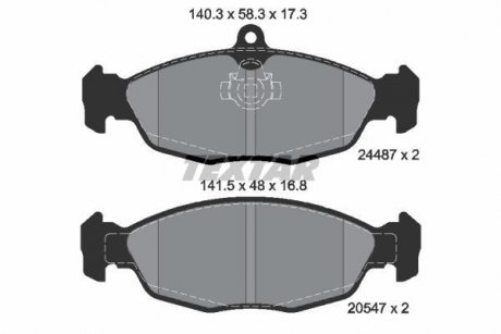 Комплект тормозных колодок, дисковый тормоз TEXTAR 2448701 (фото 1)