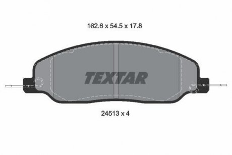 Комплект тормозных колодок, дисковый тормоз TEXTAR 2451301 (фото 1)