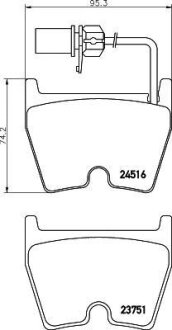 Гальмівні колодки, дискове гальмо (набір) TEXTAR 2451601 (фото 1)