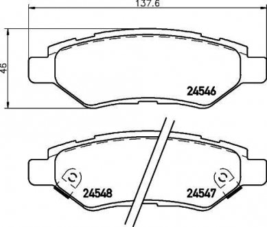 Тормозные колодки, дисковый тормоз (набор) TEXTAR 2454601 (фото 1)