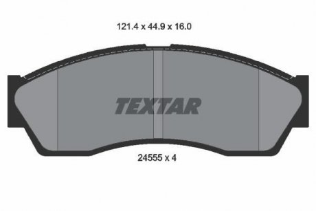 Комплект тормозных колодок, дисковый тормоз TEXTAR 2455501 (фото 1)