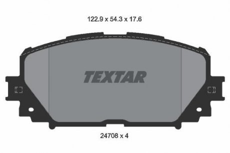 Гальмівні колодки, дискове гальмо (набір) TEXTAR 2470801 (фото 1)