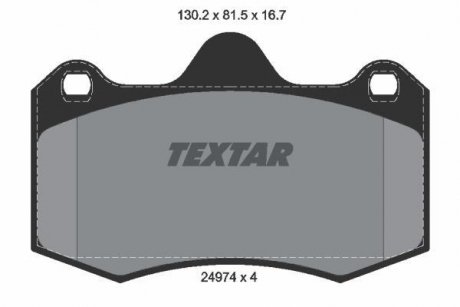 Комплект тормозных колодок, дисковый тормоз TEXTAR 2497401 (фото 1)